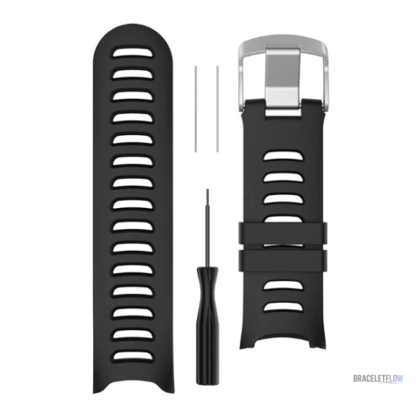 Bracelet dévissable en silicone noir