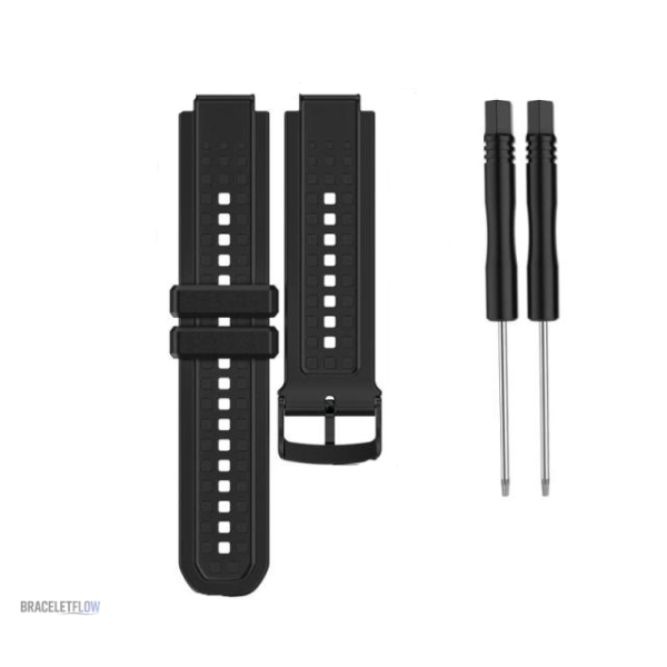 Bracelet dévissable en silicone noir