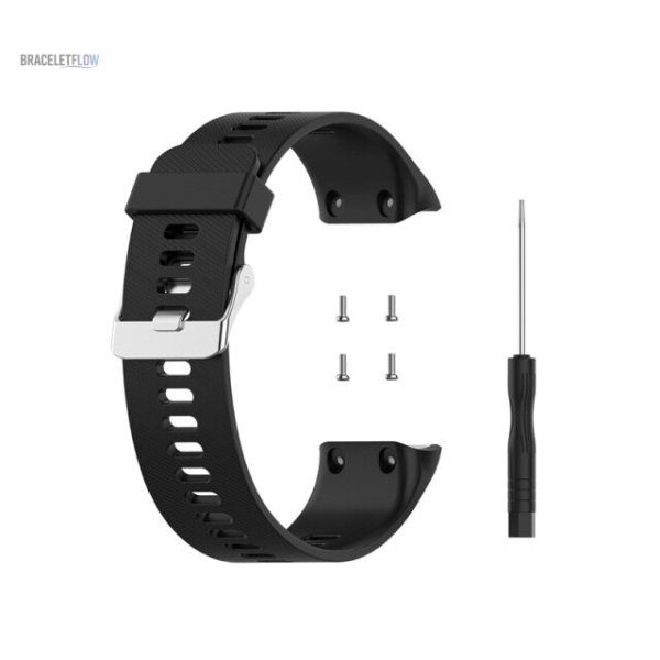 Bracelet dévissable en silicone noir
