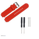 Bracelet dévissable Garmin en silicone noir, pour Forerunner 230