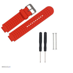 Bracelet dévissable Garmin en silicone noir, pour Forerunner 230