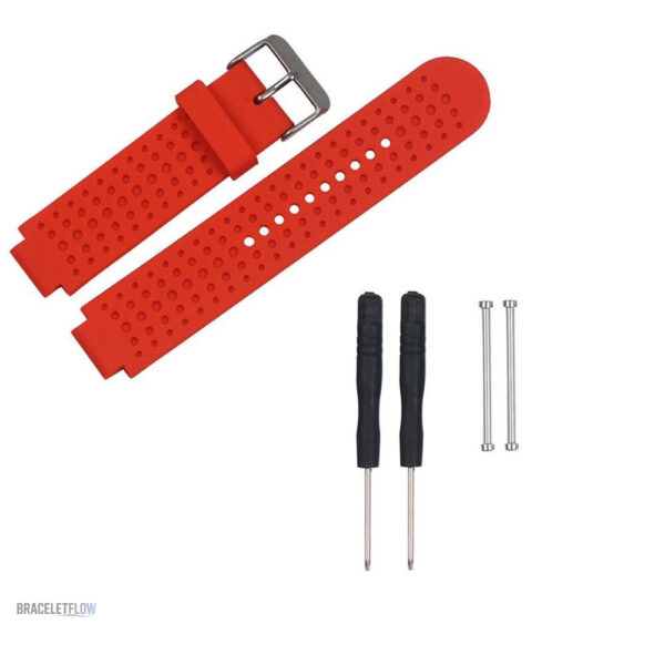 Bracelet dévissable Garmin en silicone noir, pour Forerunner 230