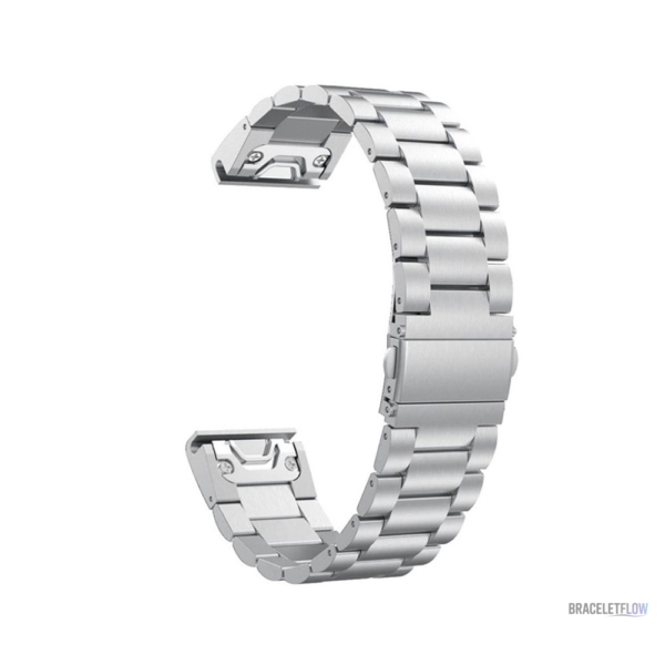 Bracelet Quick-Fit 20mm à maillon en acier inoxydable - couleur argent