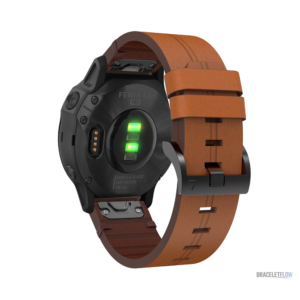 Bracelet Quick-Fit 20mm en cuir sportif, élégant et pratique