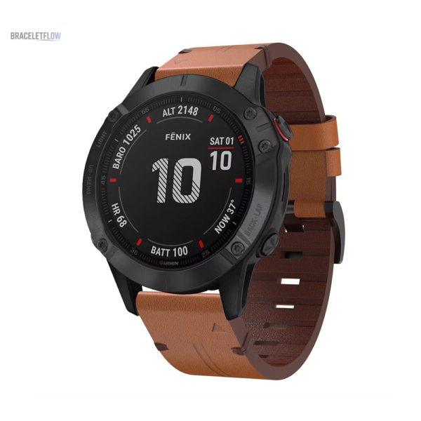 Bracelet Quick-Fit 20mm, cuir sportif en couleur noire