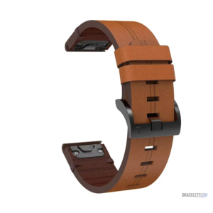 Bracelet Quick-Fit 20mm, cuir sportif en couleur marron