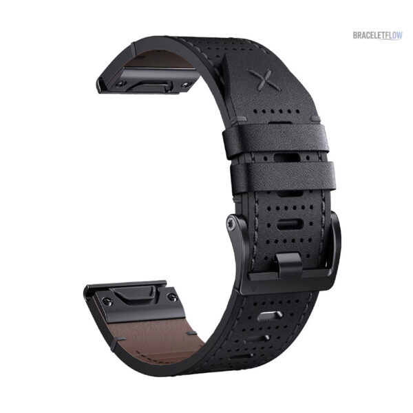 Bracelet noir Quick-Fit 22mm, design élégant