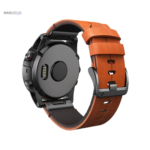 Bracelet Quick-Fit 22mm en cuir véritable et titane