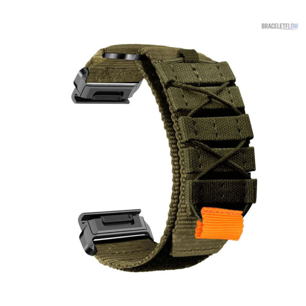 Bracelet Quick-Fit 22mm en nylon - couleur verte