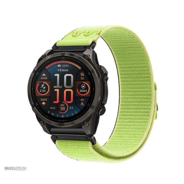 Bracelet Quick-Fit 22mm en nylon tressé rouge