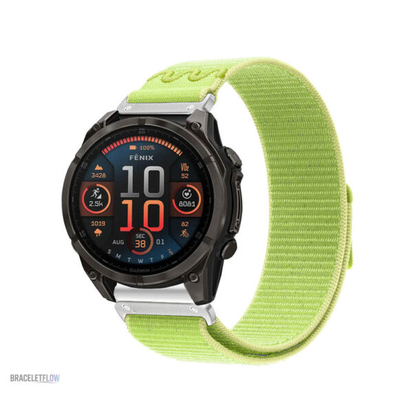 Bracelet Quick-Fit 22mm en nylon tressé vert