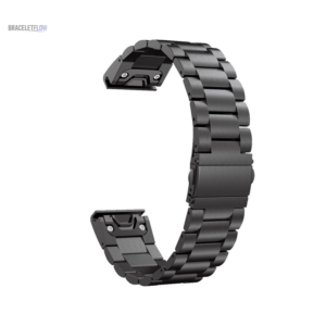 Bracelet à maillon noir Quick-Fit 26mm en acier