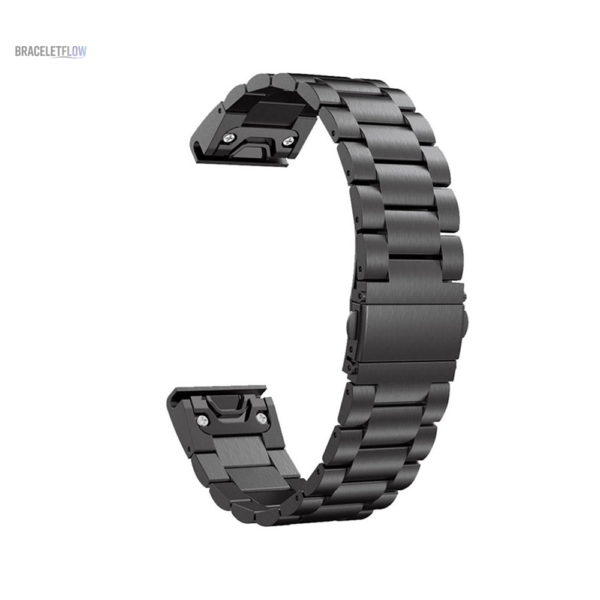 Bracelet à maillon noir Quick-Fit 26mm en acier