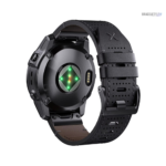 Bracelet Quick-Fit noir en cuir performance 26mm