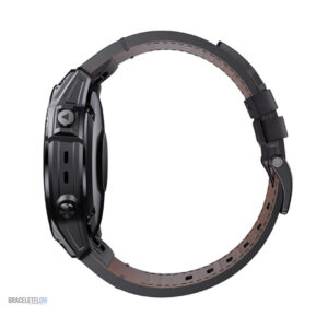 Design élégant en cuir noir pour bracelet Quick-Fit