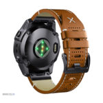 Bracelet en cuir performance Quick-Fit, 26mm, noir