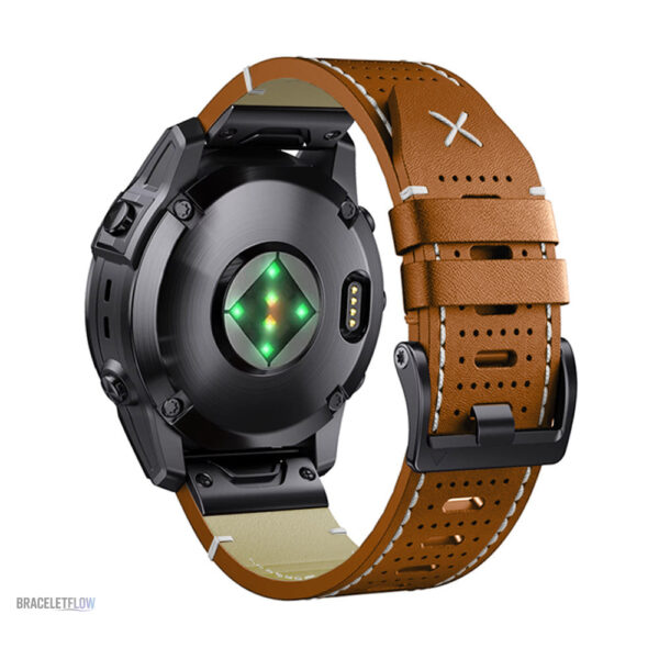 Bracelet en cuir performance Quick-Fit, 26mm, noir