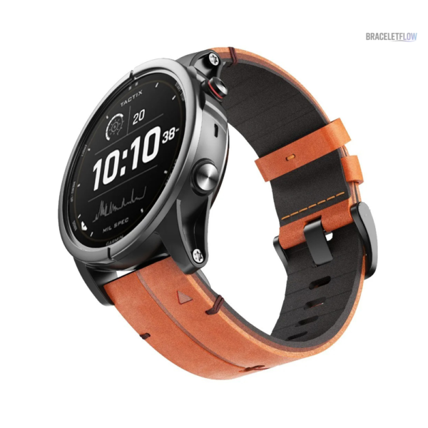 Bracelet Quick-Fit 26mm en cuir véritable, couleur noire