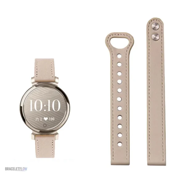 Bracelet cuir 14mm en gris sophistiqué