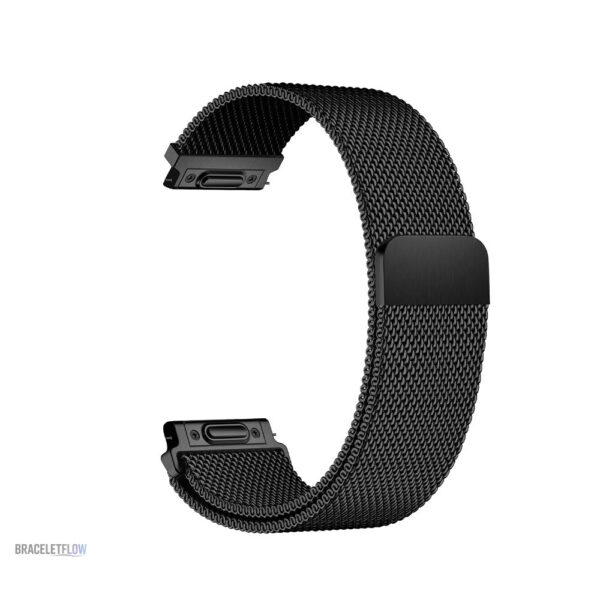 Bracelet ajustable 20mm en acier inoxydable, teinte noire