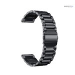 Bracelet Quick-Release 22mm en acier inoxydable, couleur noire