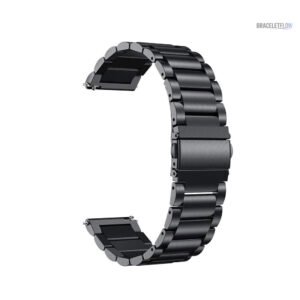 Bracelet Quick-Release 22mm en acier inoxydable, couleur noire