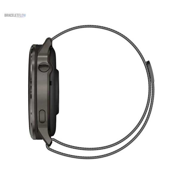 Bracelet en acier inoxydable milanais 22mm, couleur noire
