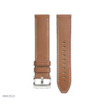Bracelet 22mm, cuir véritable, teinte marron