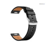 Bracelet 22mm en cuir véritable, nuance bleue